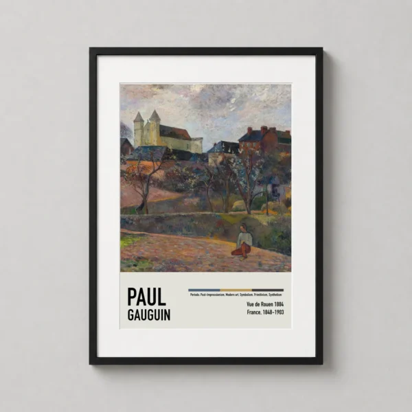Paul Gauguin Vue de Rouen 1884 Impressionist Landscape Art Print