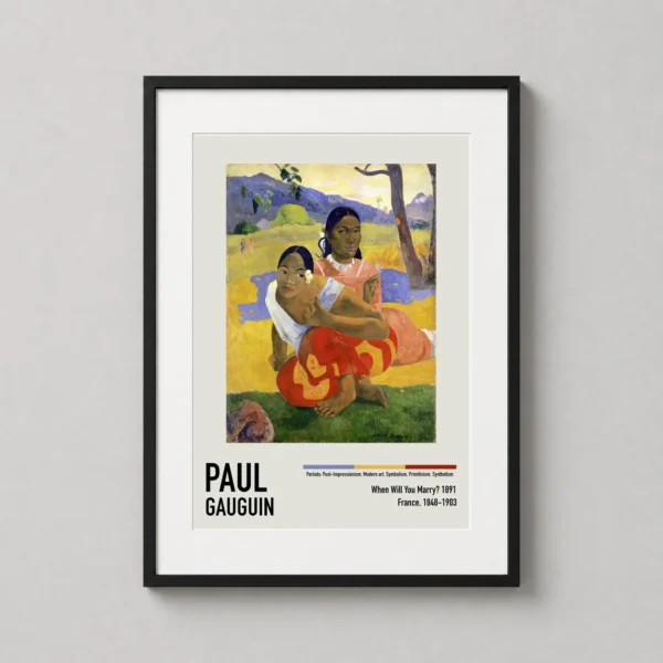Paul Gauguin When Will You Marry? 1891 Tahitian Landscape Art Print