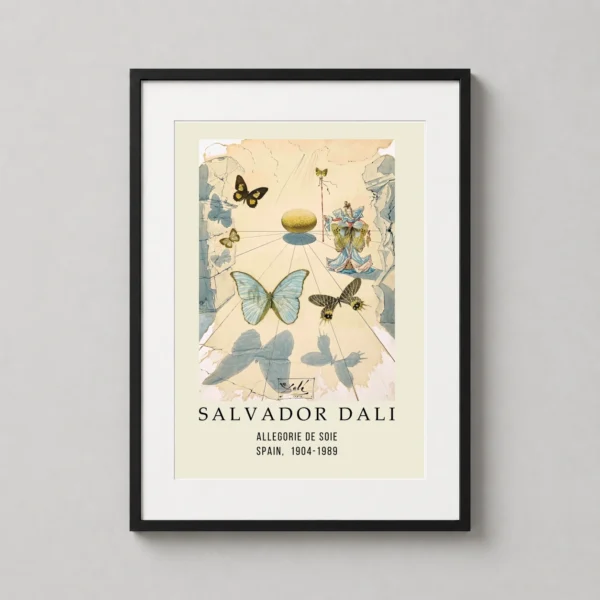 Allegorie De Soie Salvador Dali Surrealist Butterfly Art Print