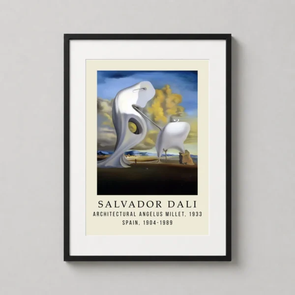 Salvador Dali Architectural Angelus Millet Surrealist Art Print