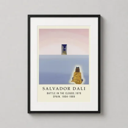Salvador Dali – Battle in the Clouds 1979 Surrealist art print by MerchFuse