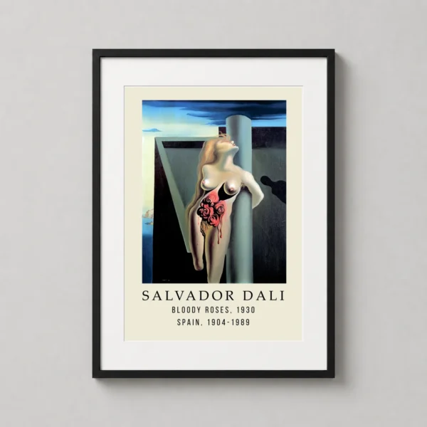 Salvador Dali Bloody Roses 1930 Exhibition Surrealist Art Print