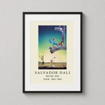 Salvador Dali Bolero – 1946 Surrealist Exhibition art print for gallery wall display by MerchFuse