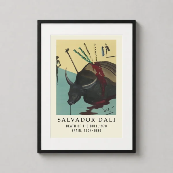Salvador Dali Death of the Bull 1970 Surrealist Art Print