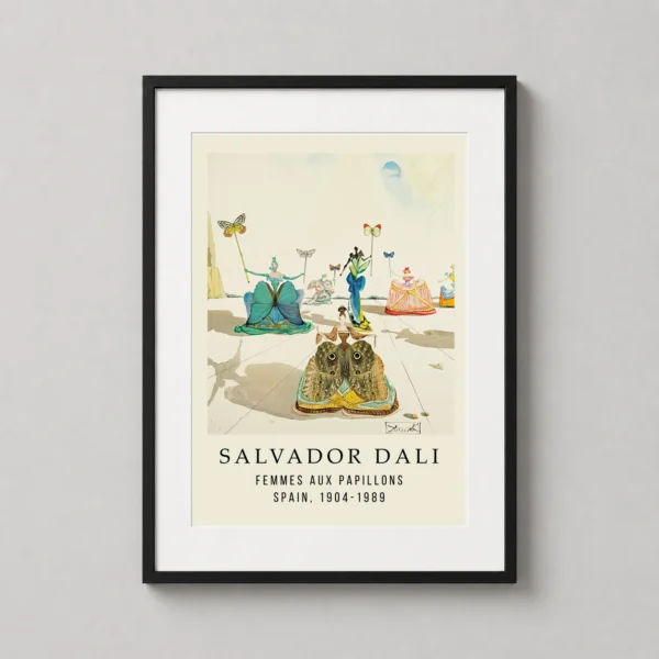 Salvador Dali Femmes aux Papillons Surrealist Art Print