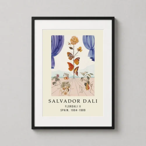 Salvador Dali Flordali II Surrealist Butterfly Art Print