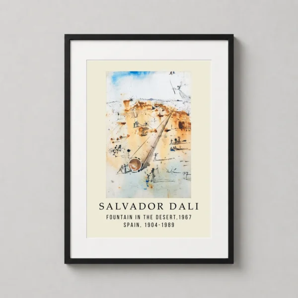 Salvador Dali Fountain in the Desert 1967 Surrealist Art Print