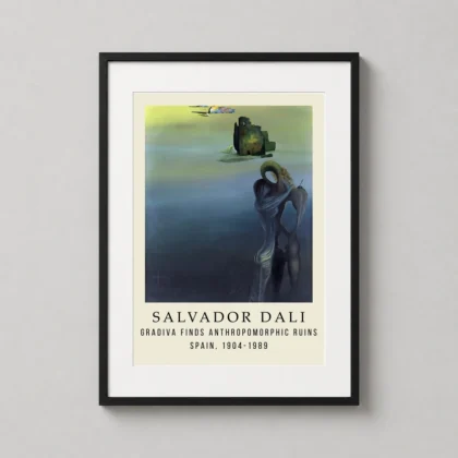 Salvador Dali Gradiva – Surrealist Ruin decorative art print for curated interiors by MerchFuse