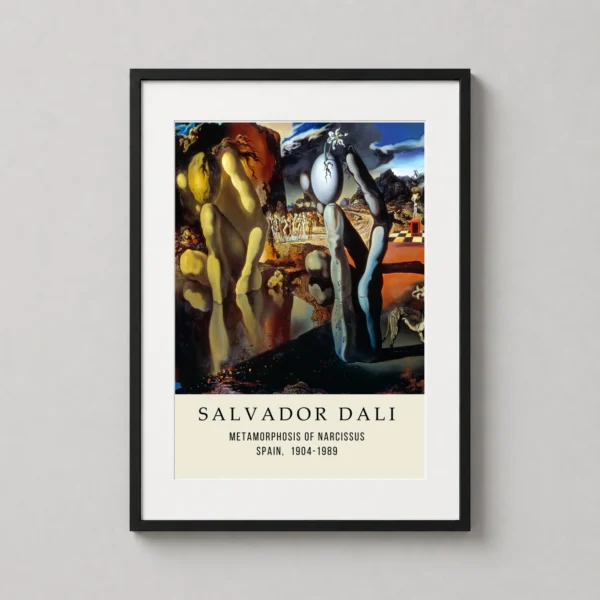 Salvador Dali, Metamorphosis of Narcissus Surrealist Art Print