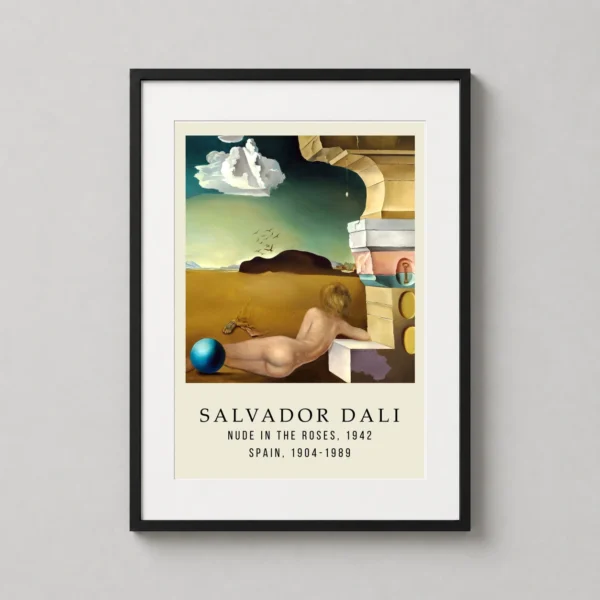 Salvador Dali Nude in the Roses 1942 Surrealist Art Print