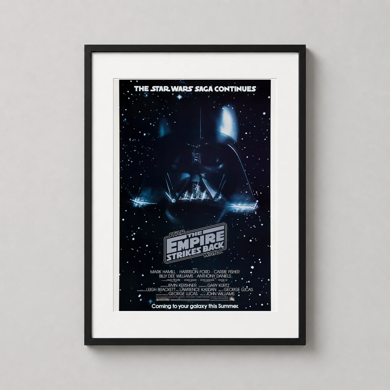 Star Wars Empire Strikes — this theatrical advance poster features the menacing silhouette of