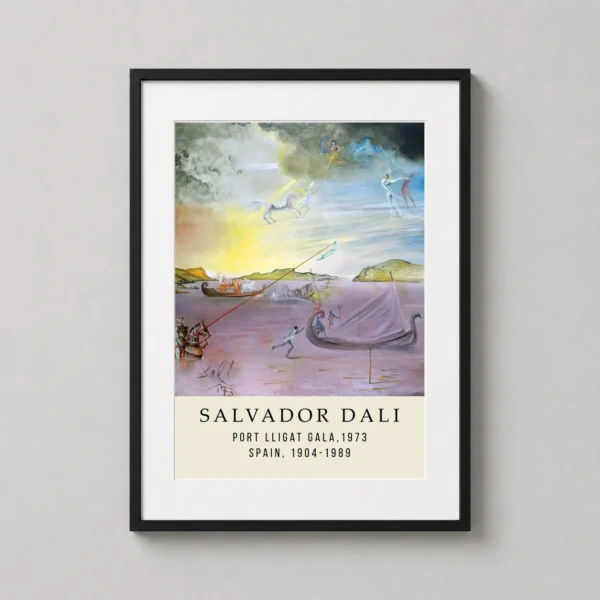 Salvador Dali Port Lligat Gala 1973 Surrealist Landscape Art Print