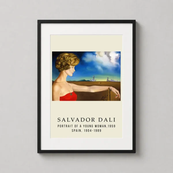 Salvador Dali Portrait of a Young Woman 1959 Surrealist Art Print