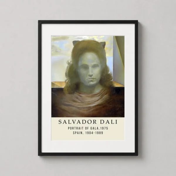 Portrait of Gala, Salvador Dali Surrealist Exhibition Art Print