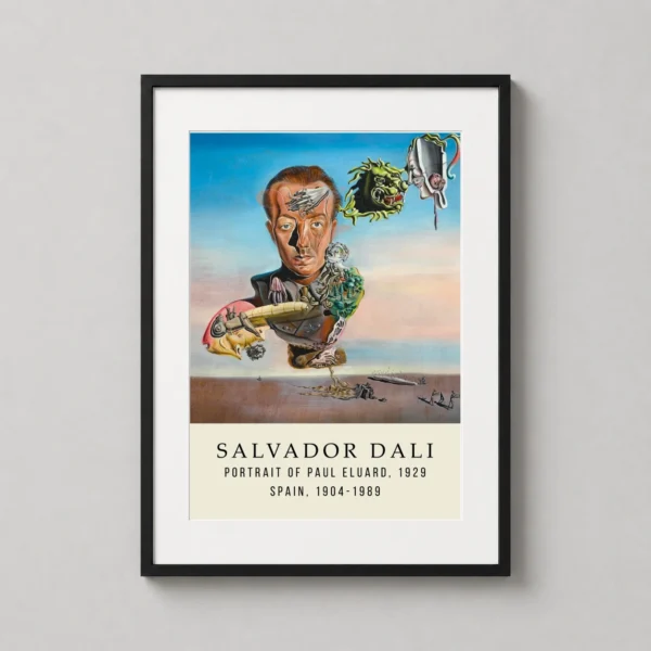 Portrait of Paul Eluard 1929, Salvador Dali Surrealist Art Print