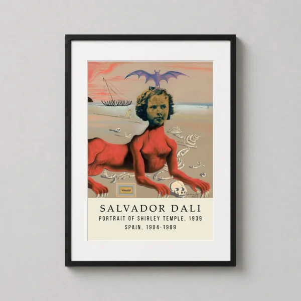 Salvador Dali Portrait of Shirley Temple Surrealist Art Print