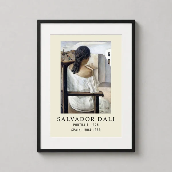 Salvador Dali Portrait 1925, Spanish Coastal Landscape Art Print