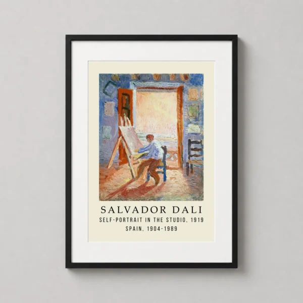 Salvador Dali Self-portrait in the Studio (1919) Art Print