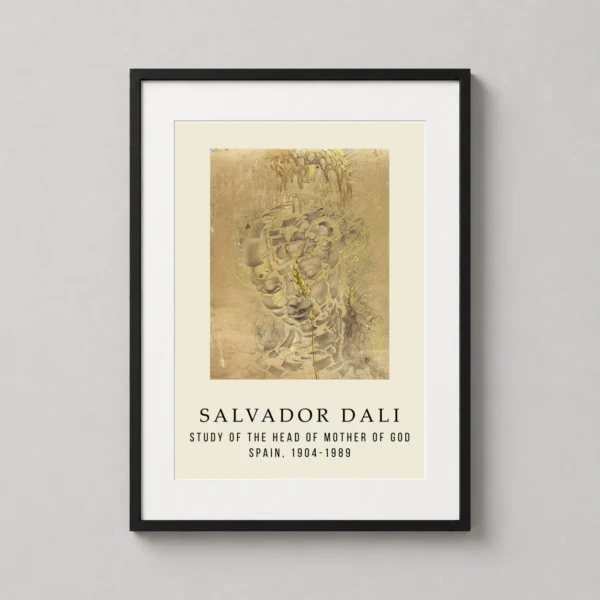 Salvador Dali Study of the Head of Mother of God Art Print