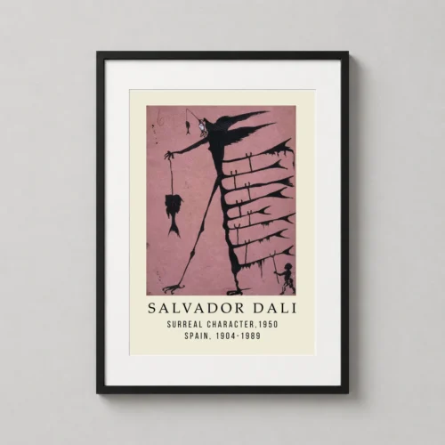 Salvador Dali Surreal Character 1950 Exhibition Art Print