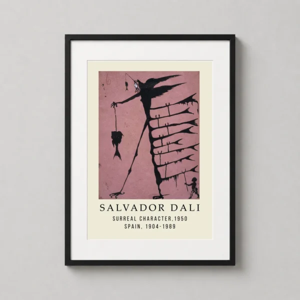 Salvador Dali Surreal Character 1950 Exhibition Art Print