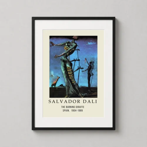 The Burning Giraffe by Salvador Dali, Surrealist Art Print