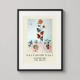 Salvador Dali The Butterfly Rose Surrealist Exhibition Art Print
