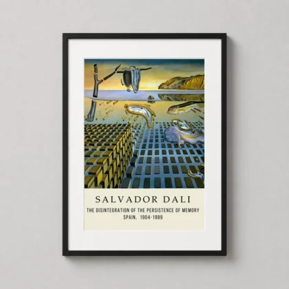 Salvador Dali – Disintegration of the Persistence of Memory decorative art print for curated interiors by MerchFuse