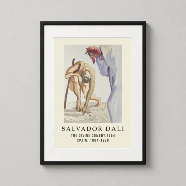 Salvador Dali Divine Comedy 1964 Watercolor Art Print