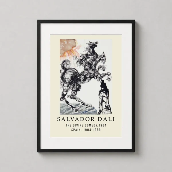Salvador Dali Divine Comedy 1964 Surrealist Illustration Art Print
