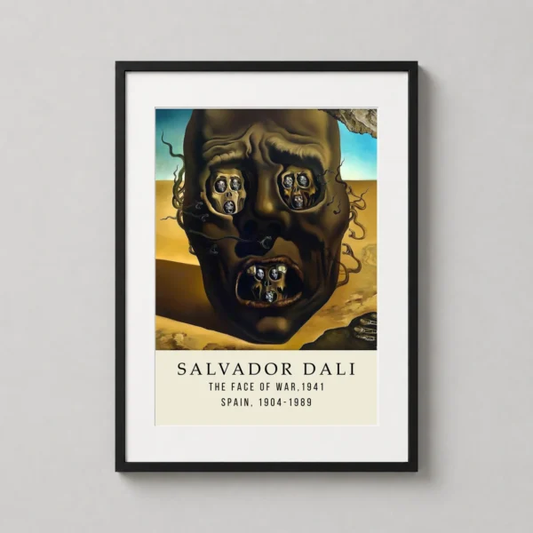 Salvador Dali The Face of War 1941 Spanish Surrealist Art Print