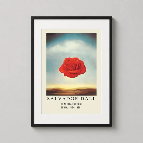 The Meditative Rose by Salvador Dali Surrealist Art Print