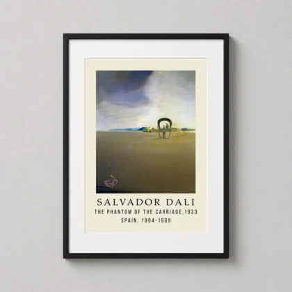 Salvador Dali Phantom Carriage – 1933 Surrealist Exhibition decorative art print for curated interiors by MerchFuse
