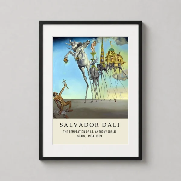St. Anthony's Temptation Salvador Dali Surrealist Art Print
