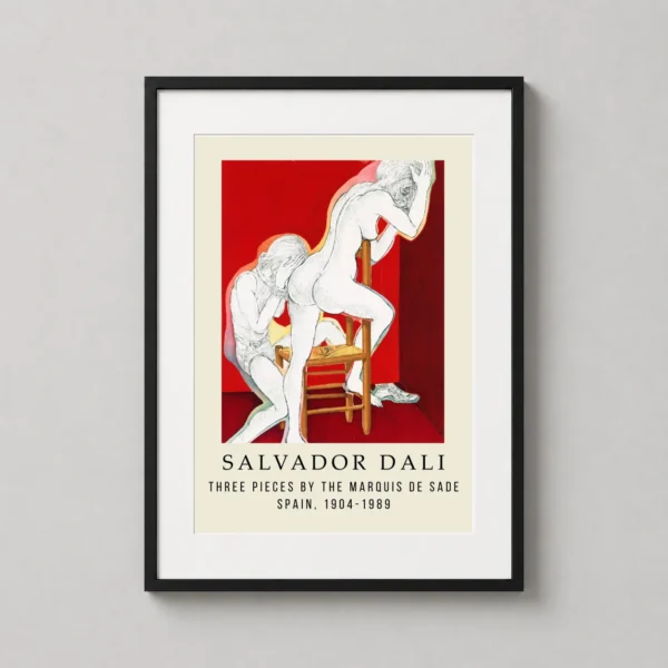 Salvador Dali Three Pieces by the Marquis de Sade Version 2 Art Print