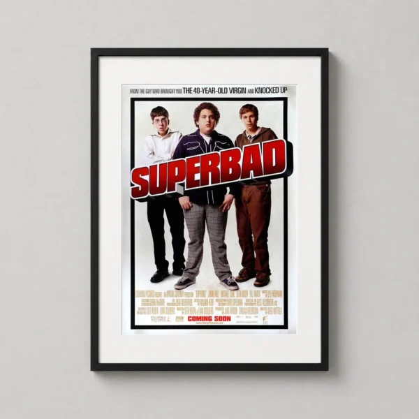 Superbad 2007 Jonah Hill and Michael Cera Movie Poster