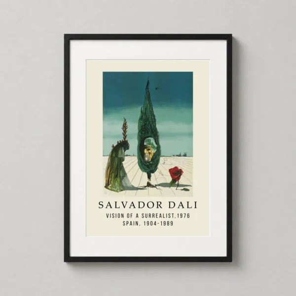 Salvador Dali Vision of a Surrealist 1976 Exhibition Version 6 Alternate 2 Art Print