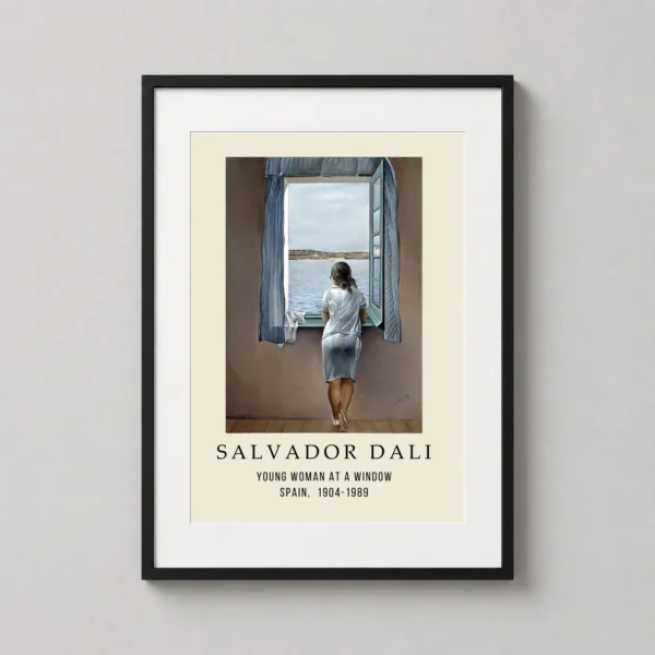 Salvador Dali Young Woman at a Window, Fine Art Wall Print