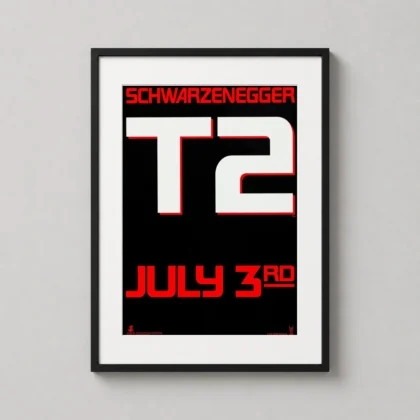 MerchFuse Terminator 2 Teaser – Minimalist Sci-Fi movie poster with sci-fi character