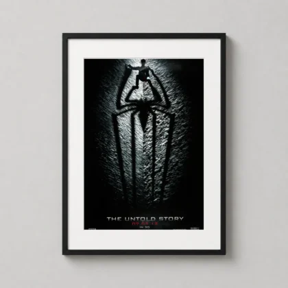 Amazing Spider-Man Shadow Emblem Movie Poster showing dramatic 2012 one-sheet movie poster featuring Peter Parker