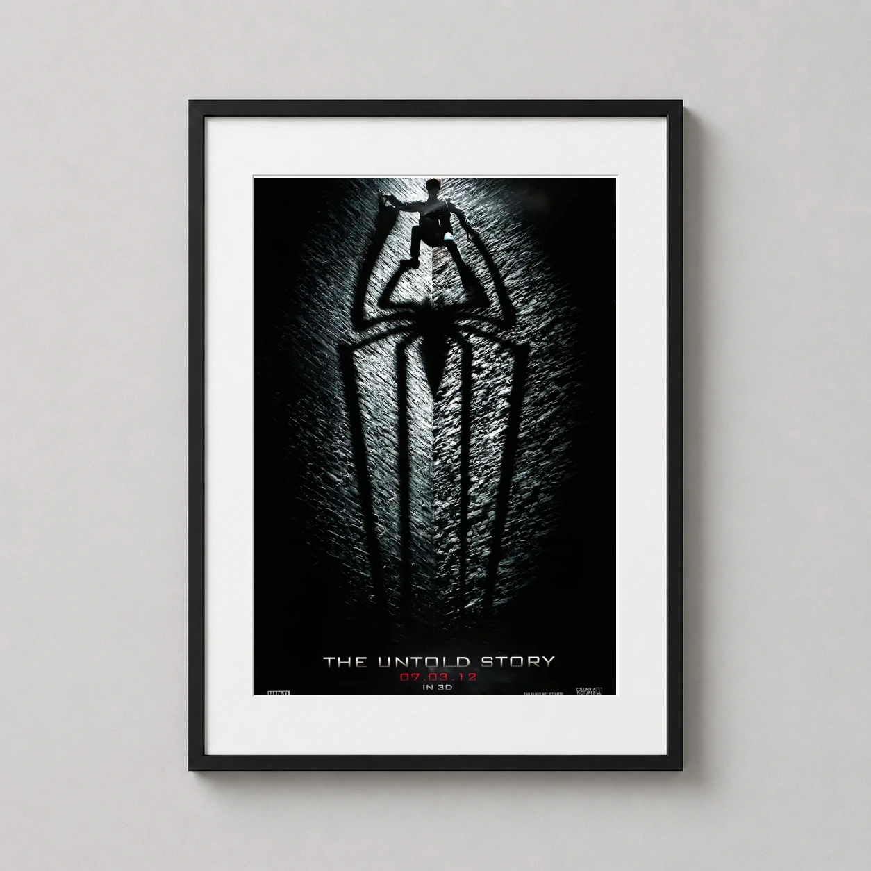 Amazing Spider Man — dramatic 2012 one-sheet movie poster featuring Peter Parker in a dark