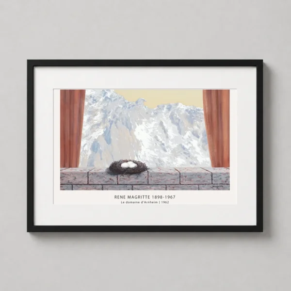 Arnheim 1962 Print, Magritte Eagle Mountain Surreal Wall Art Print