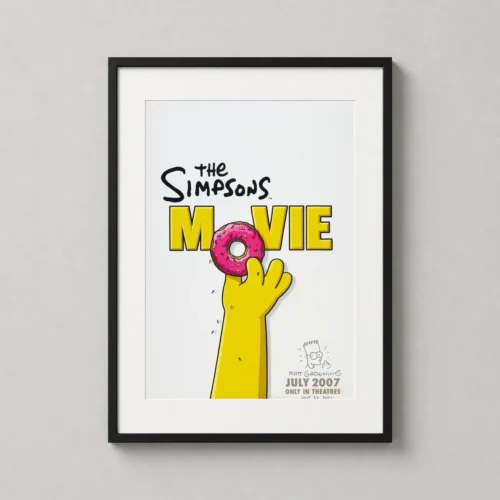 The Simpsons Movie 2007 Minimalist Donut Animation Movie Poster