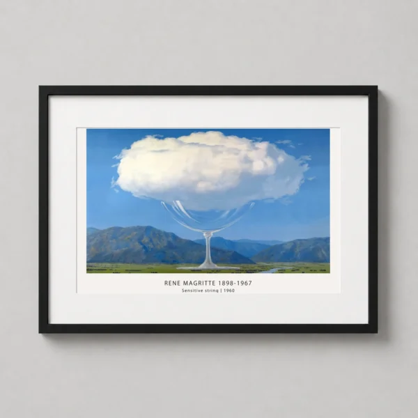 Rene Magritte Sensitive String Cloud Surrealism Art Print