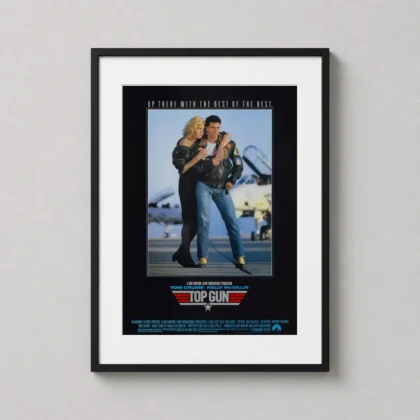 1986 Top Gun Movie Poster on premium matte paper for home theater wall decor by MerchFuse