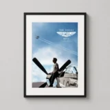 Top Gun Maverick and Mustang Aviation Art Movie Poster