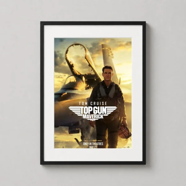 Top Gun: Maverick and Fighter Jet Movie Poster