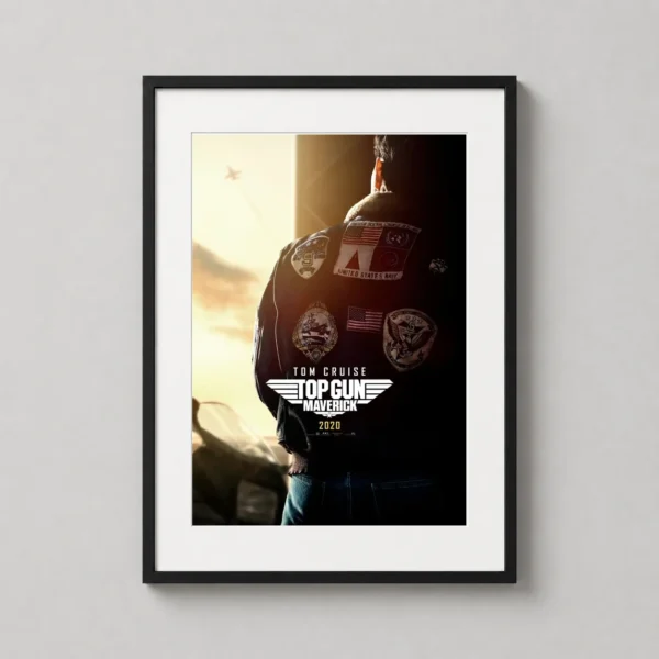 Top Gun Maverick 2022 Pete Mitchell Flight Jacket Movie Poster