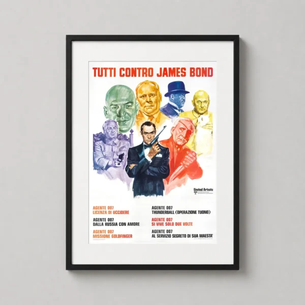 James Bond 007 Tutti Contro James Bond Italian Movie Poster