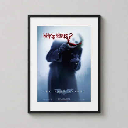 The Dark Knight Movie Poster - Batman film wall art print on 200 GSM matte paper by MerchFuse